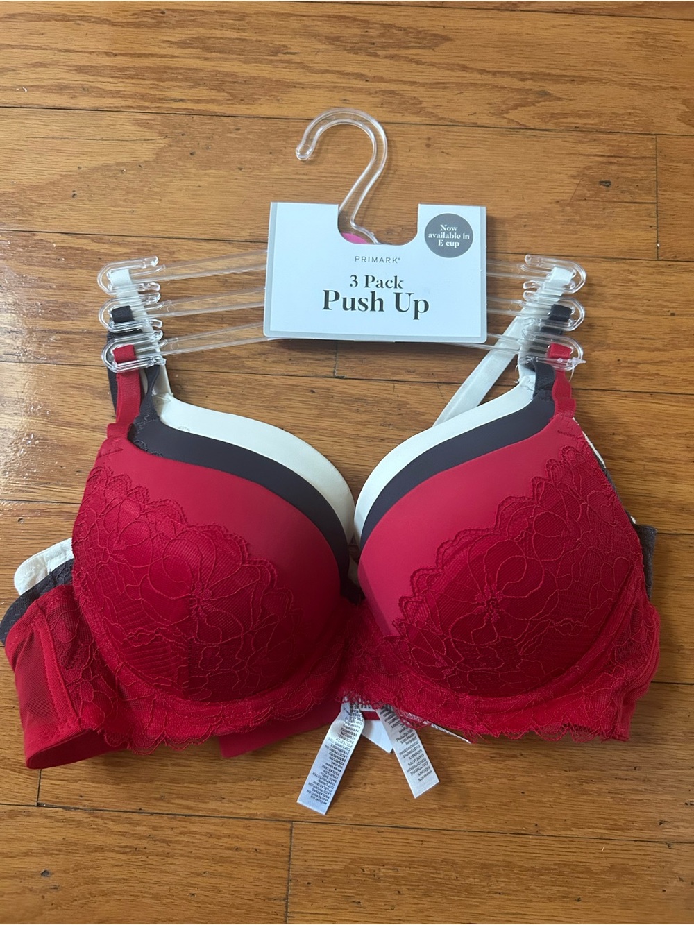 Primark 3-Pack Push Up Bra size 34B